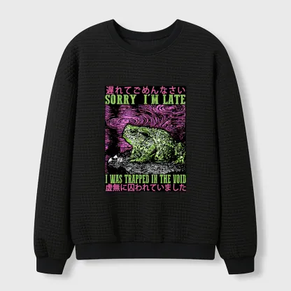 Tokyo-Tiger Frogs Trapped In The Void Waffle Sweatshirt