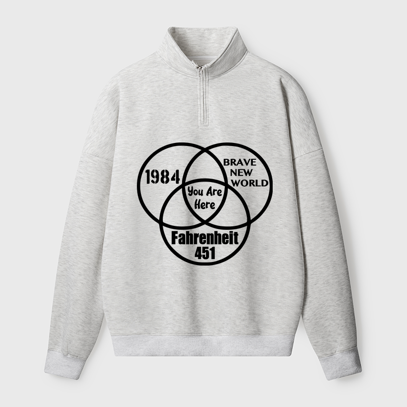 Tokyo-Tiger Multidimensional Thinking And Rebellion Half Zip Fleece Sweatshirt