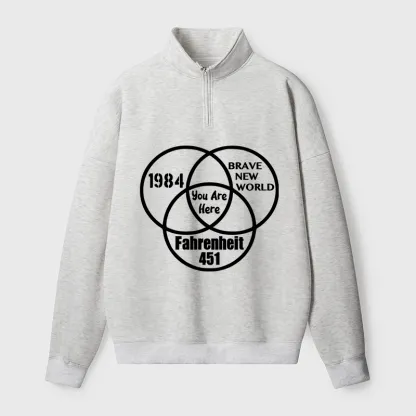 Tokyo-Tiger Multidimensional Thinking And Rebellion Half Zip Fleece Sweatshirt