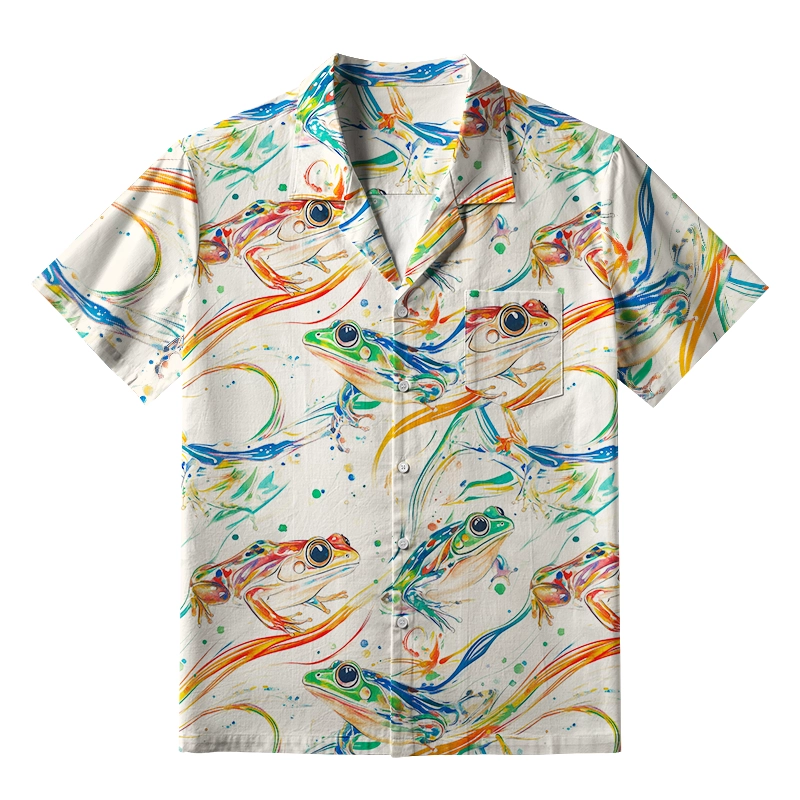 Tokyo-Tiger Rainbow Frog Aloha Hawaiian Shirt
