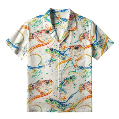 Tokyo-Tiger Rainbow Frog Aloha Hawaiian Shirt