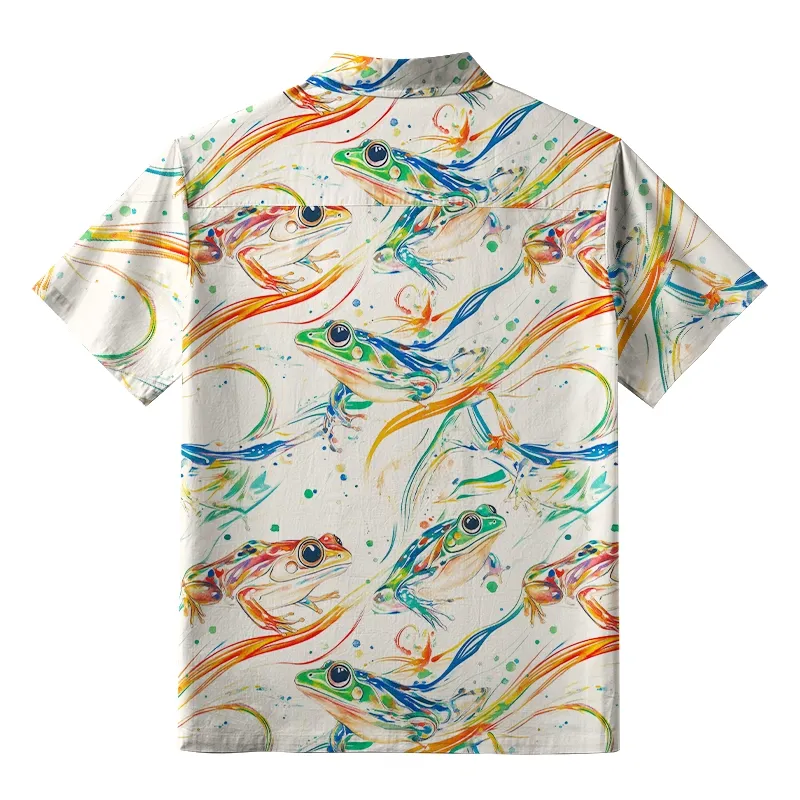 Tokyo-Tiger Rainbow Frog Button-up Shirt
