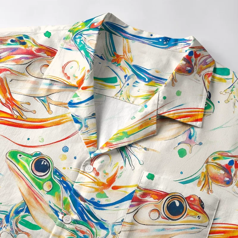 Tokyo-Tiger Rainbow Frog Aloha Hawaiian Shirt