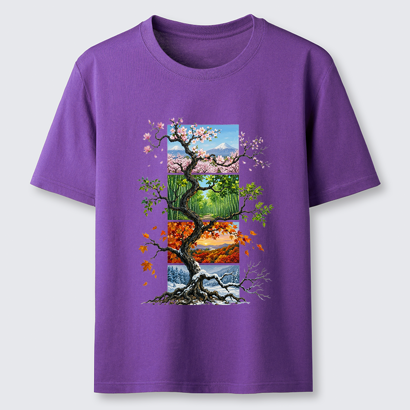Tokyo-Tiger Nature Four Seasons Tree Art Classic T-Shirt