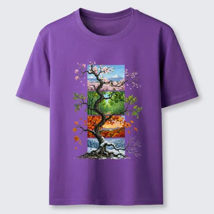 Tokyo-Tiger Nature Four Seasons Tree Art Classic T-Shirt