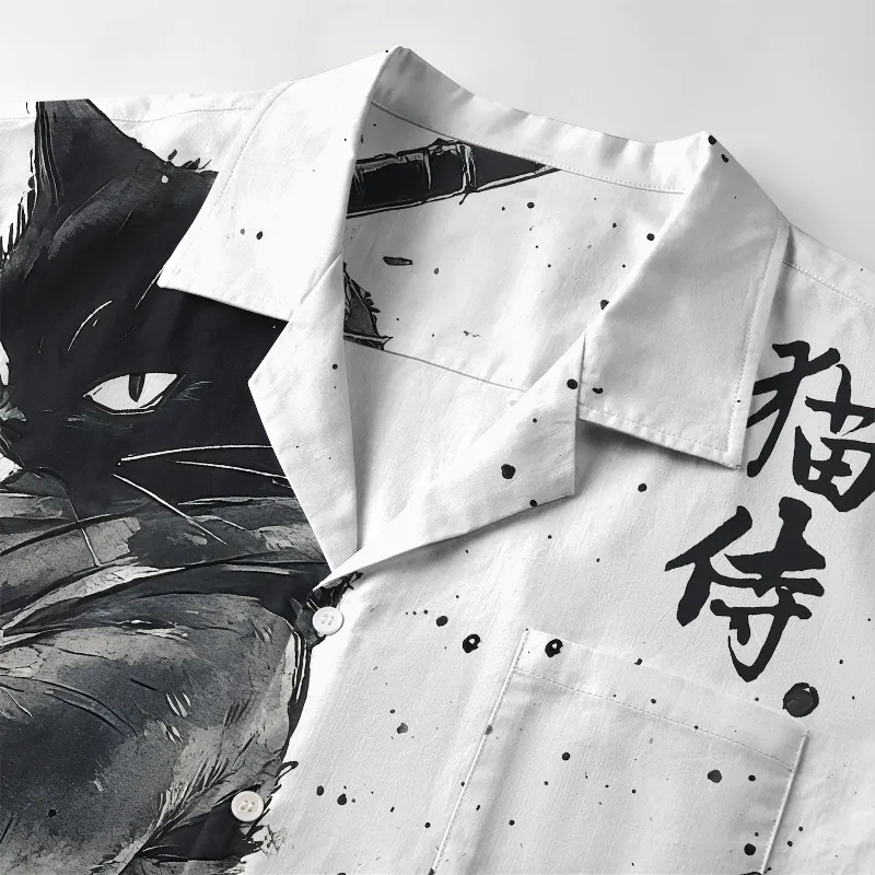 Tokyo-Tiger Cat Holding A Rainbow Sword Aloha Hawaiian Shirt