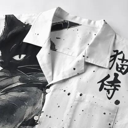 Tokyo-Tiger Cat Holding A Rainbow Sword Aloha Hawaiian Shirt