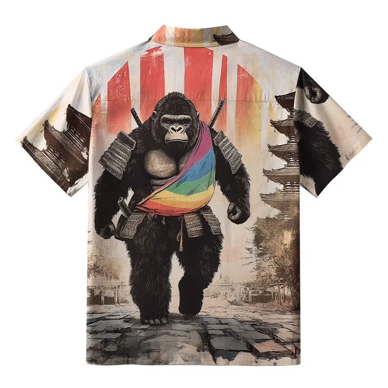 Tokyo-Tiger Bigfoot Samurai Aloha Hawaiian Shirt