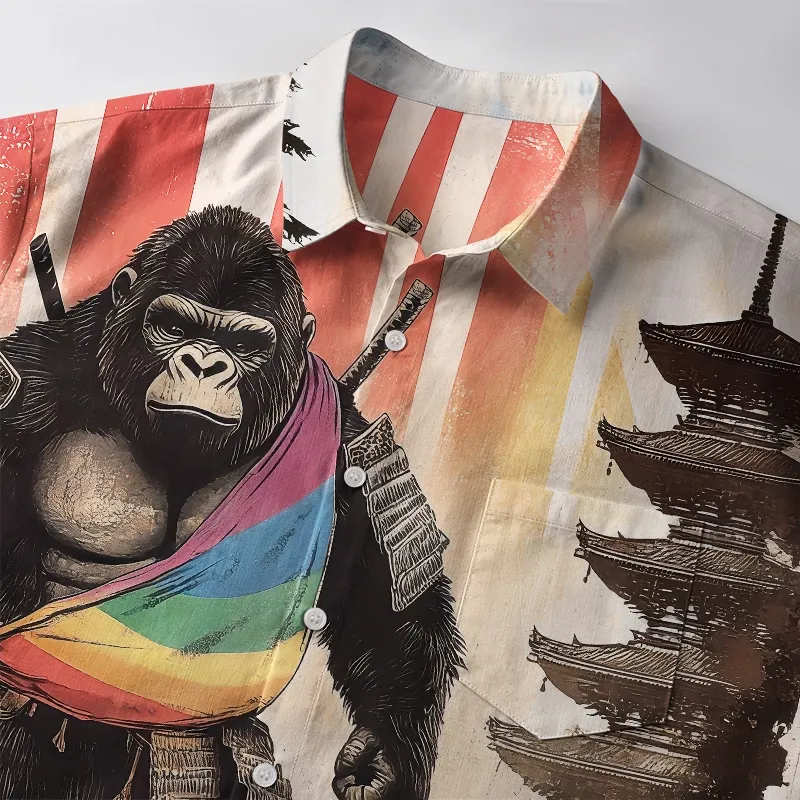 Tokyo-Tiger Bigfoot Samurai Button-up Shirt