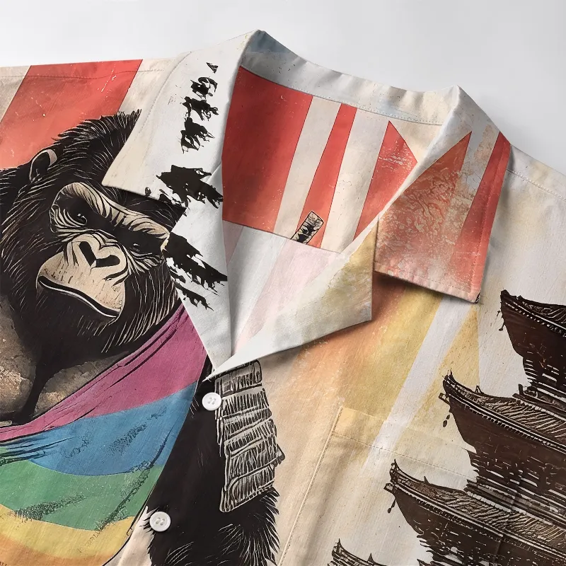 Tokyo-Tiger Bigfoot Samurai Aloha Hawaiian Shirt