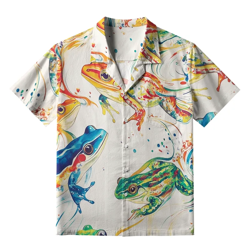 Tokyo-Tiger Japanese Rainbow Frog Aloha Hawaiian Shirt