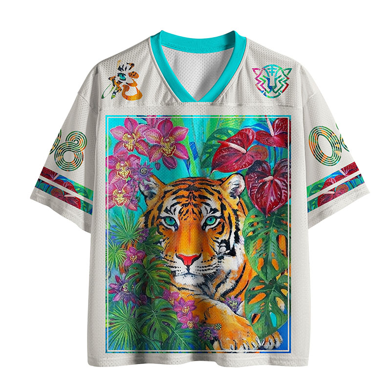 Tokyo-Tiger Tiger Among Blooms Mesh Jersey
