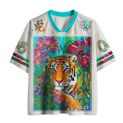 Tokyo-Tiger Tiger Among Blooms Mesh Jersey