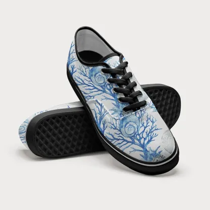Tokyo-Tiger Shell And Coral Canvas Shoes