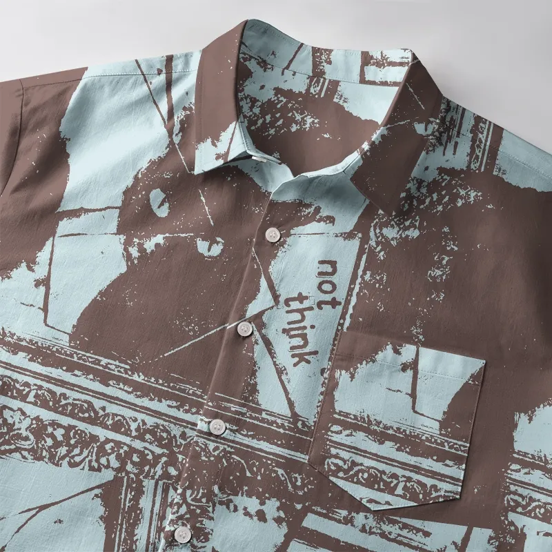 Tokyo-Tiger Cat Looking In The Mirror Button-up Shirt