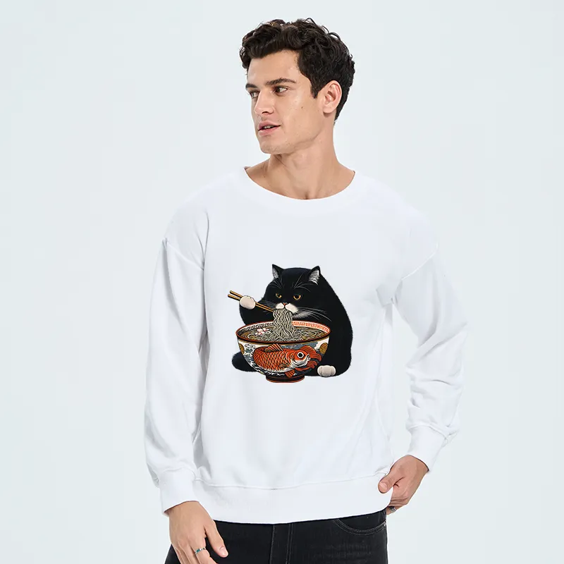 Tokyo-Tiger Fat Cat Eating Ramen Classic Sweatshirt