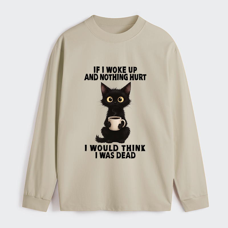 Tokyo-Tiger Funny Cute Black Cat And Coffee Meme Classic Long Sleeve T-Shirt