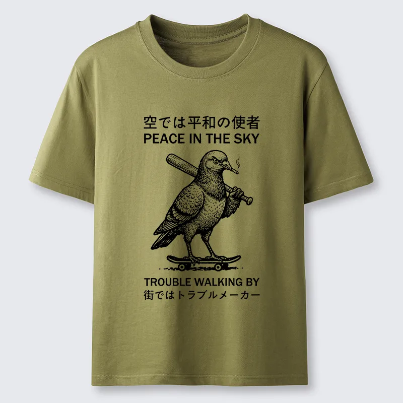 Tokyo-Tiger Funny Rebel Skate Pigeon Classic T-Shirt