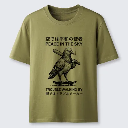 Tokyo-Tiger Funny Rebel Skate Pigeon Classic T-Shirt