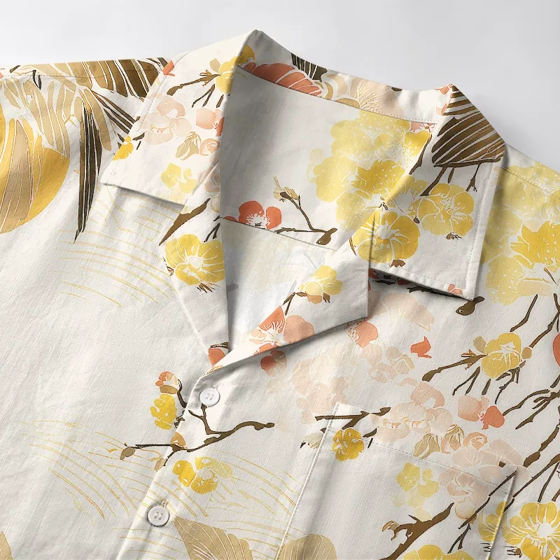 Tokyo-Tiger Vibrant Flowers And Fruits Aloha Hawaiian Shirt