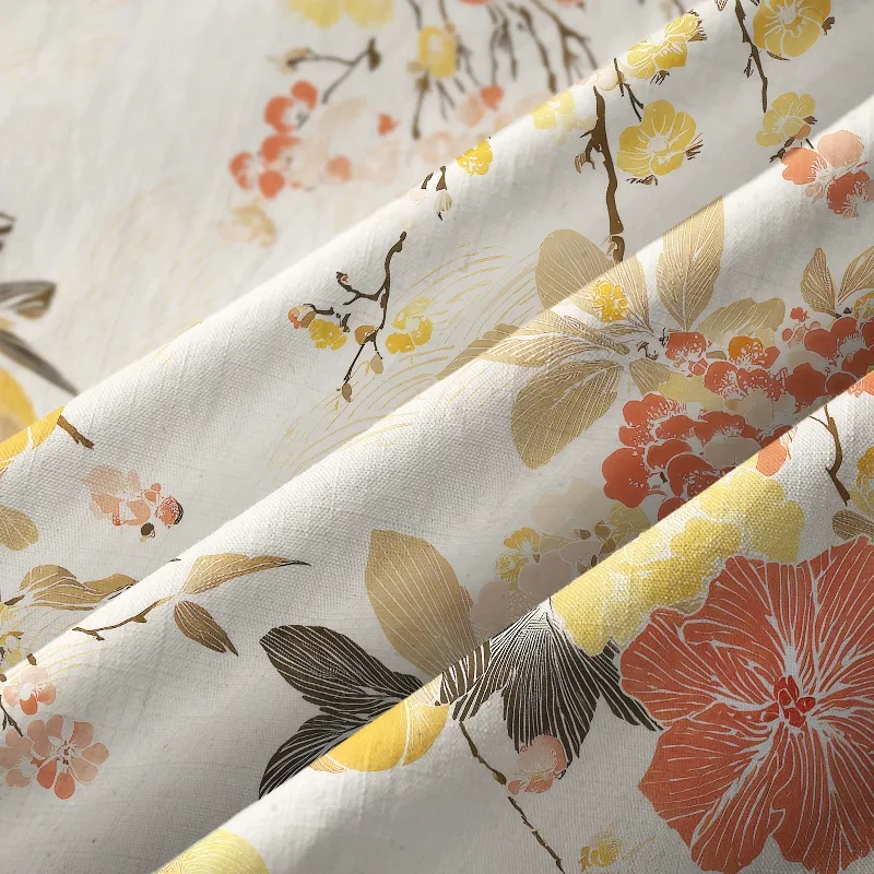 Tokyo-Tiger Vibrant Flowers And Fruits Button-up Shirt