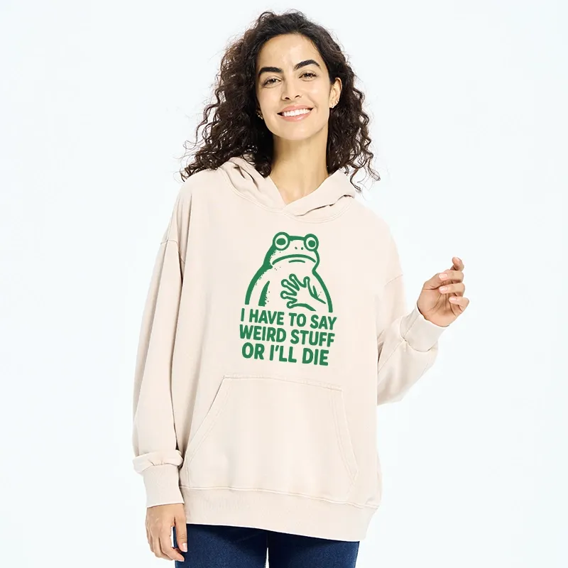 Tokyo-Tiger Weird Frog Funny Meme Washed Hoodie