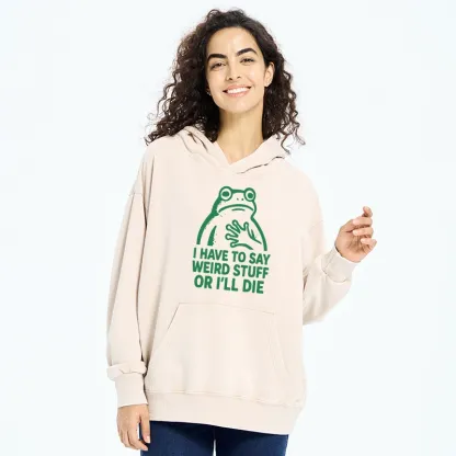 Tokyo-Tiger Weird Frog Funny Meme Washed Hoodie