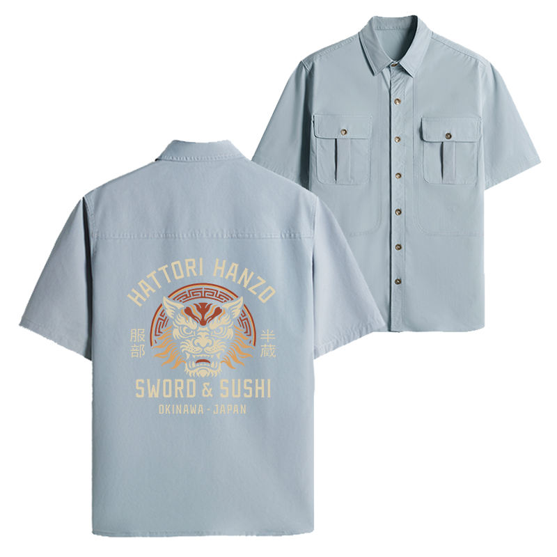 Tokyo-Tiger Hattori Lion Japanese Samurai Work Shirt