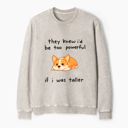 Tokyo-Tiger Funny Short Dog Joke Washed Terry Sweatshirt