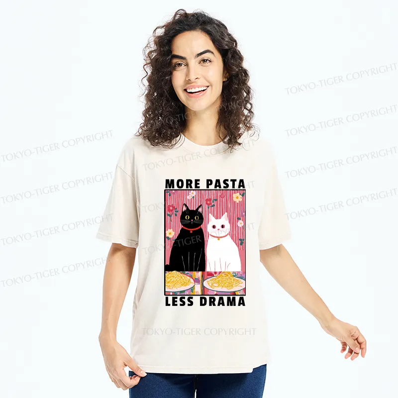 Tokyo-Tiger Love And Spaghetti Washed T-Shirt