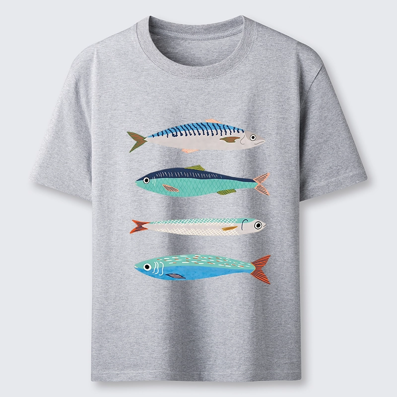 Tokyo‑Tiger Playful Sea Fish Washed T‑Shirt