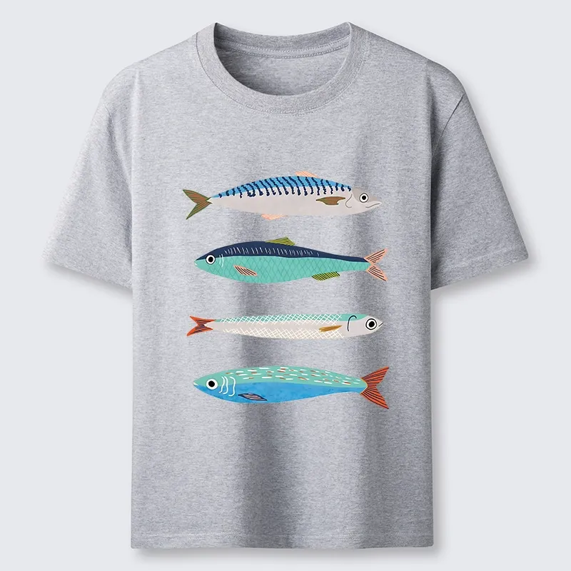 Tokyo‑Tiger Playful Sea Fish Washed T‑Shirt
