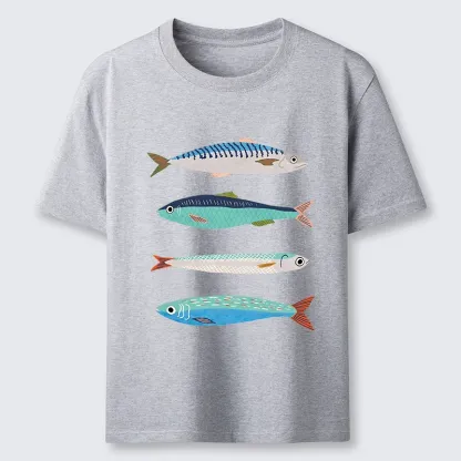 Tokyo‑Tiger Playful Sea Fish Washed T‑Shirt