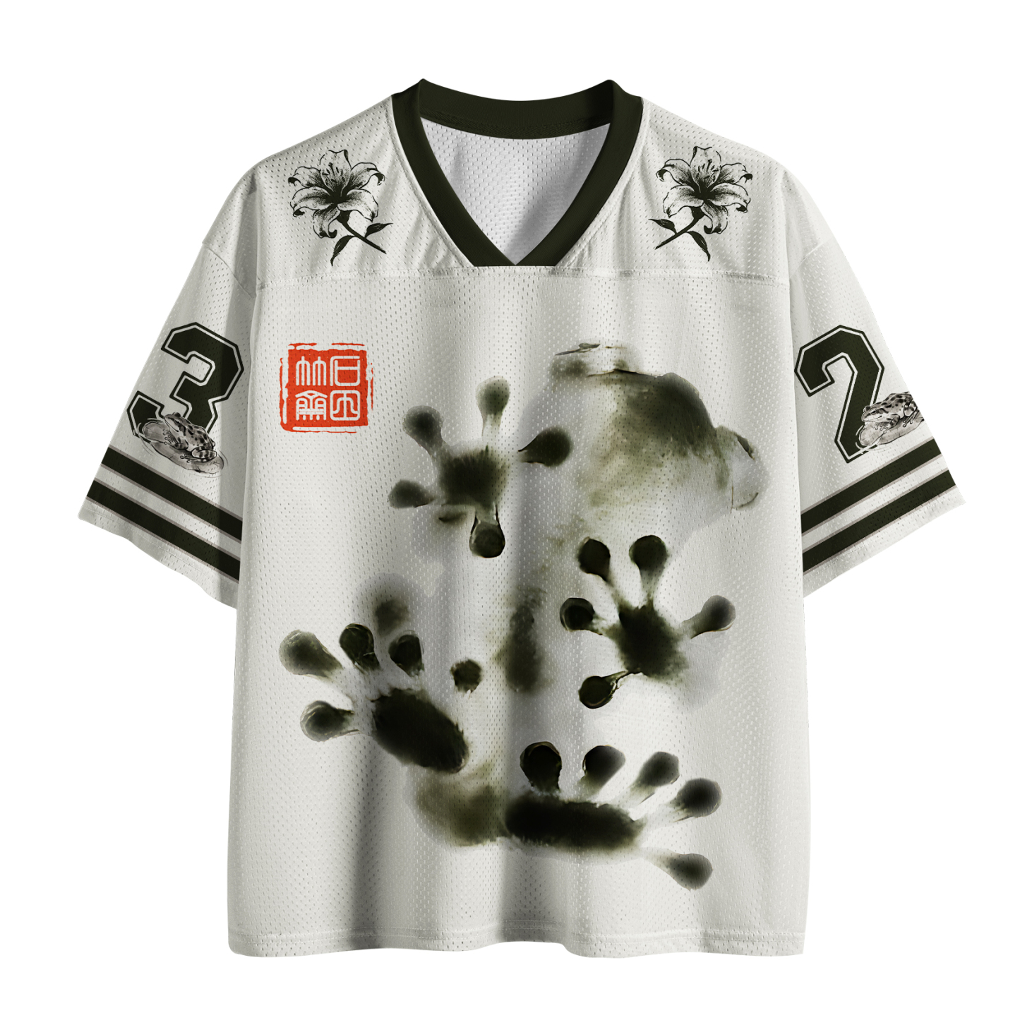Tokyo-Tiger Funny Ink Painting Frog Mesh Jersey Sale