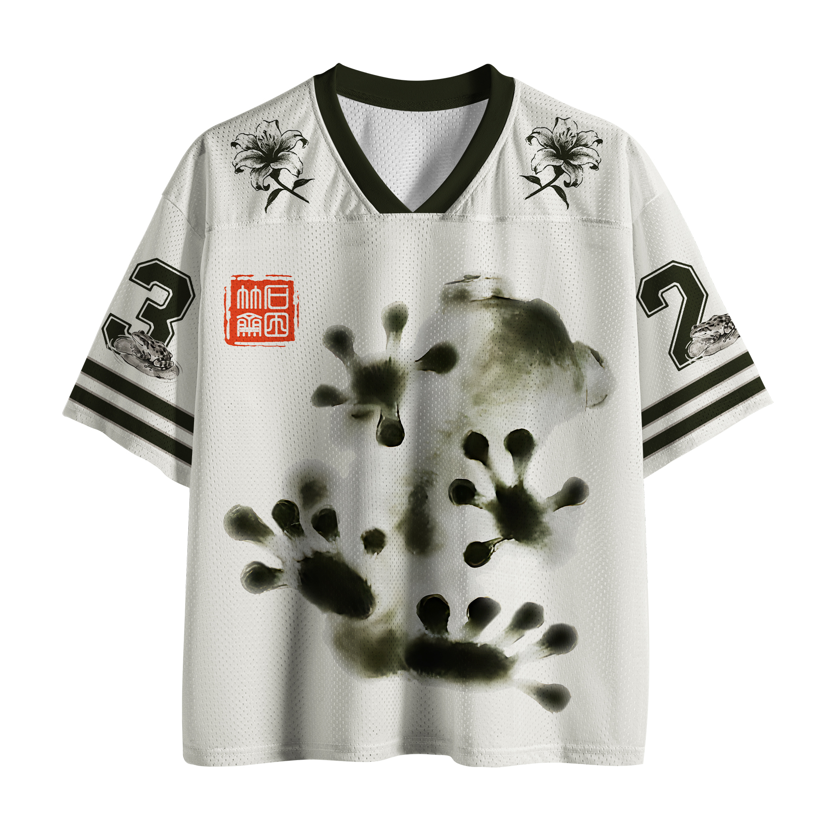 Tokyo-Tiger Funny Ink Painting Frog Mesh Jersey Sale