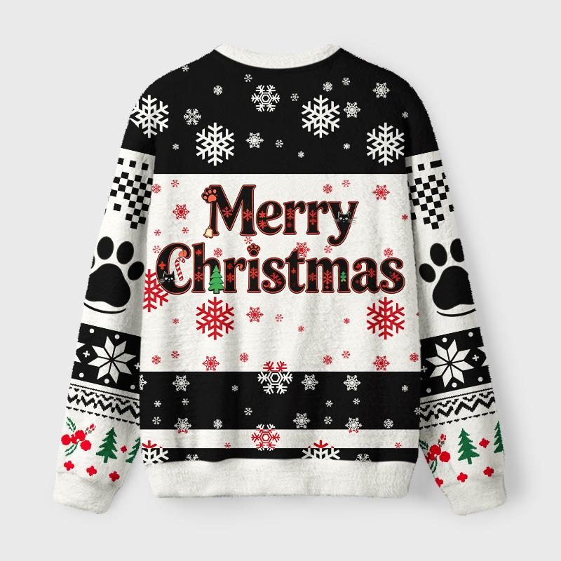 Tokyo-Tiger Selective Hearing Fuzzy Christmas Ugly Sweatshirt