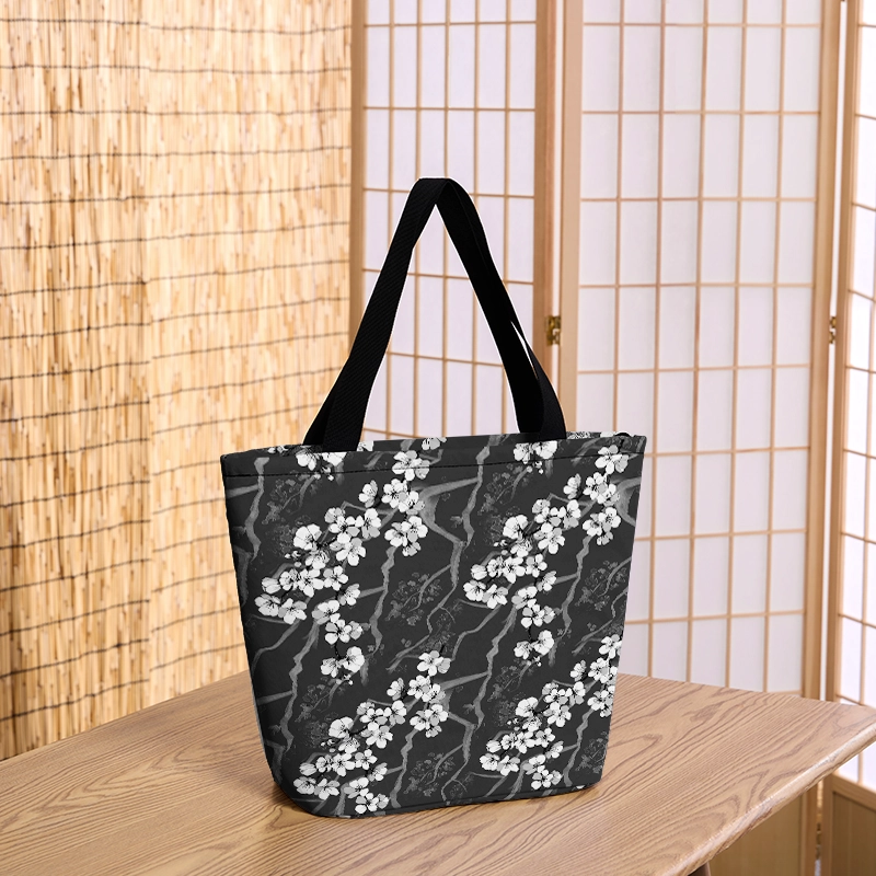 Tokyo-Tiger Sakura With Branches Zipper Tote Bag