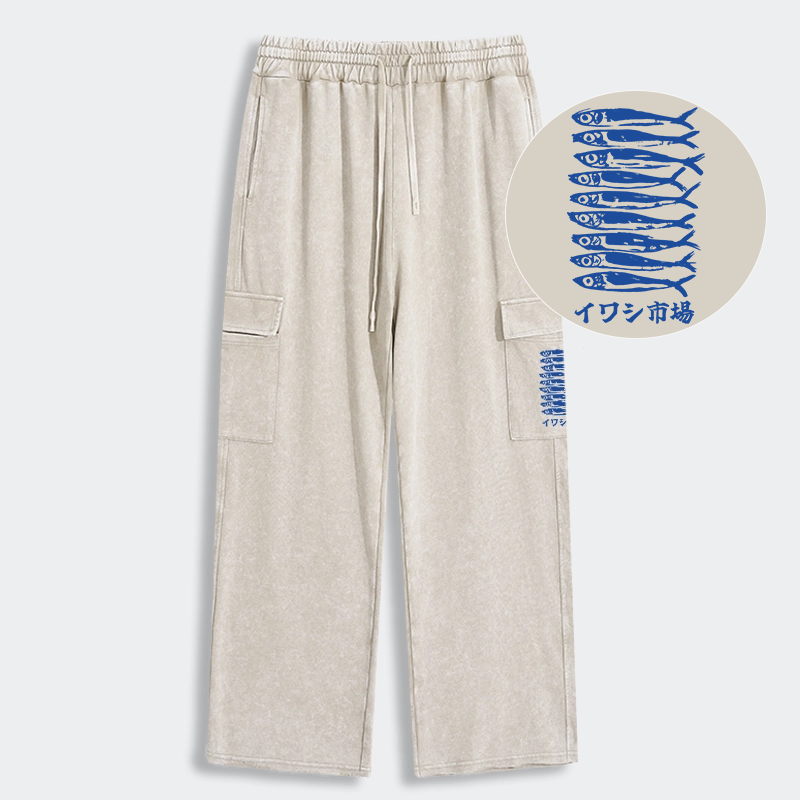 Tokyo-Tiger Sardine Market Washed Utility Sweatpants