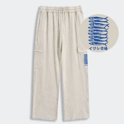 Tokyo-Tiger Sardine Market Washed Utility Sweatpants