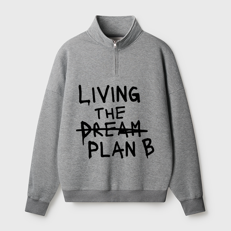 Tokyo-Tiger Implement Plan B Half Zip Fleece Sweatshirt