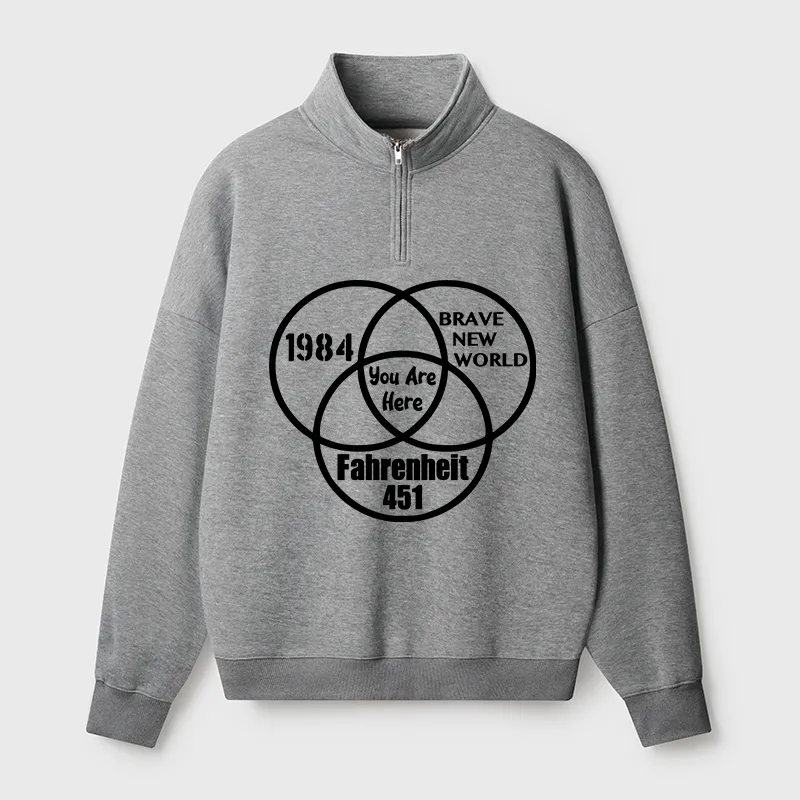 Tokyo-Tiger Multidimensional Thinking And Rebellion Half Zip Fleece Sweatshirt