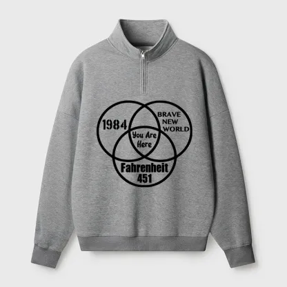 Tokyo-Tiger Multidimensional Thinking And Rebellion Half Zip Fleece Sweatshirt