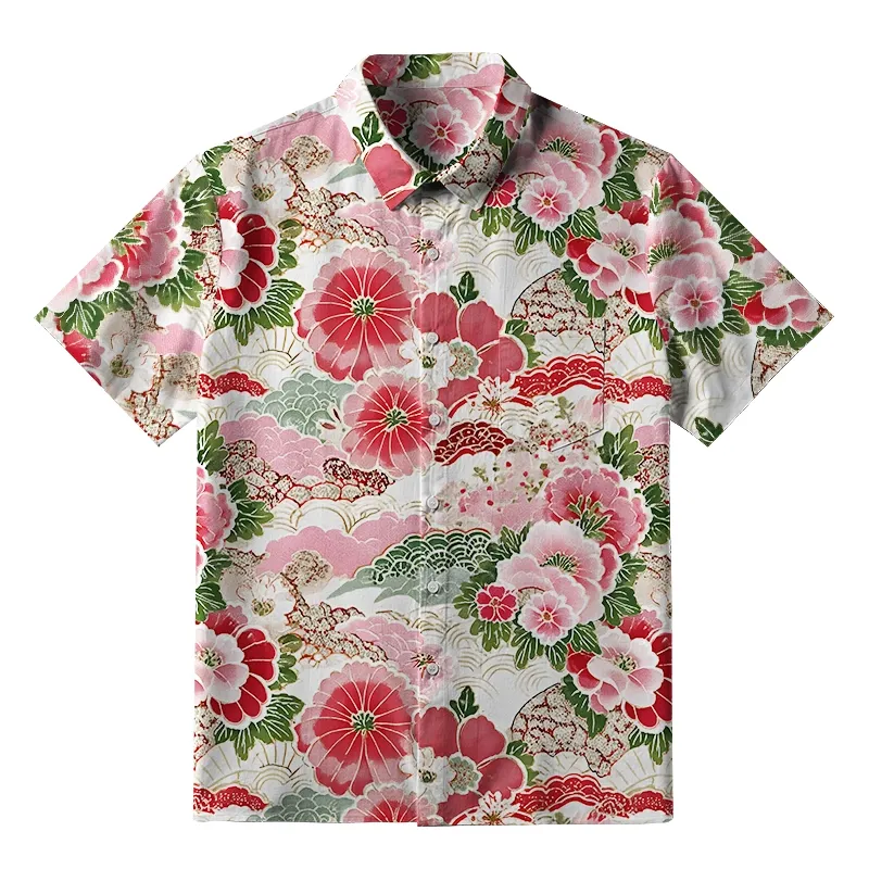 Tokyo-Tiger Bright Flowers Button-up Shirt