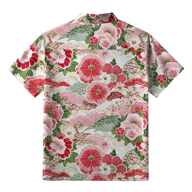 Tokyo-Tiger Bright Flowers Aloha Hawaiian Shirt