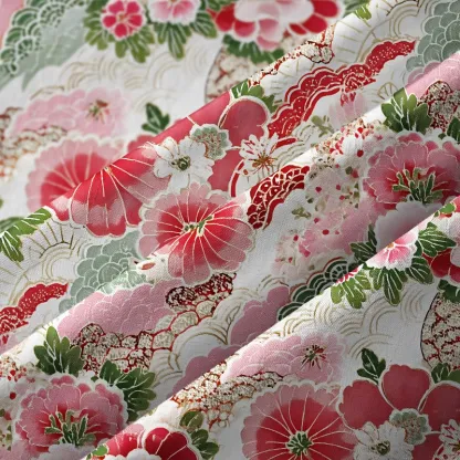 Tokyo-Tiger Bright Flowers Button-up Shirt