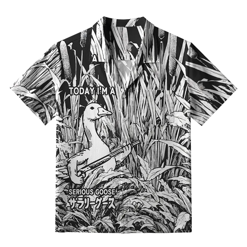 Tokyo-Tiger Serious Goose Aloha Hawaiian Shirt