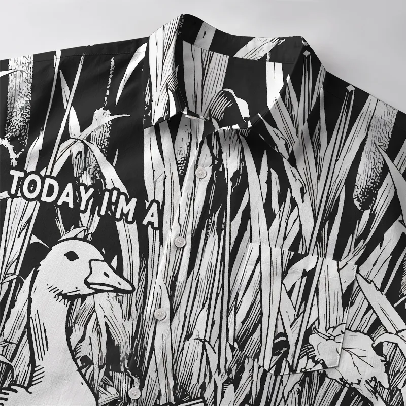 Tokyo-Tiger Serious Goose Button-up Shirt