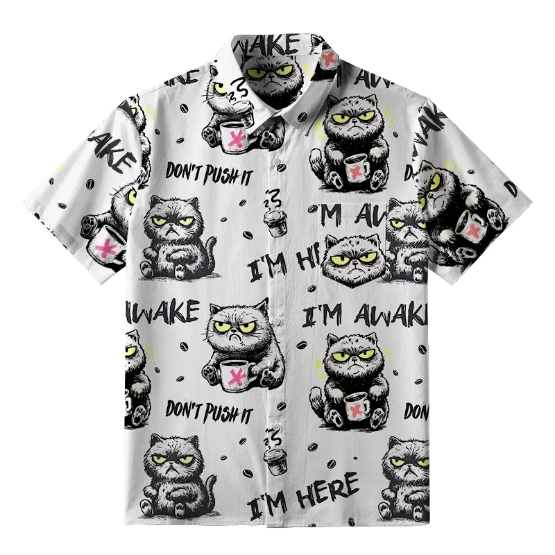 Tokyo-Tiger I'm Awake Button-up Shirt