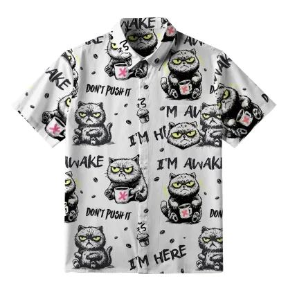Tokyo-Tiger I'm Awake Button-up Shirt