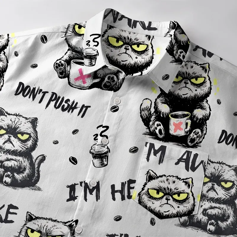 Tokyo-Tiger I'm Awake Button-up Shirt